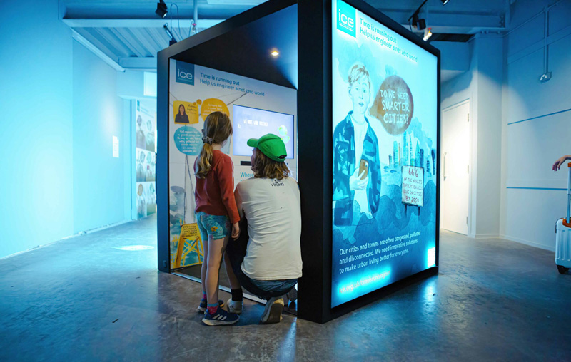 An interactive exhibition cube from a recent project