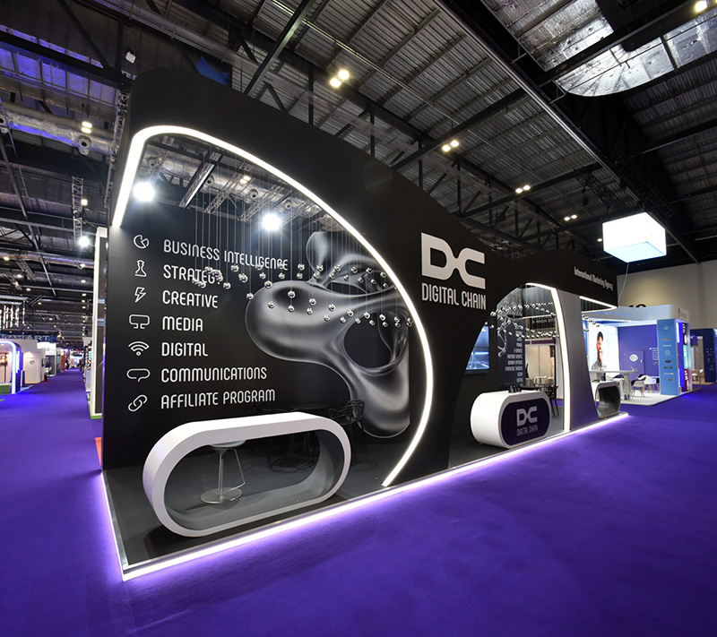 Eye-catching exhibition stand for Digital Chain