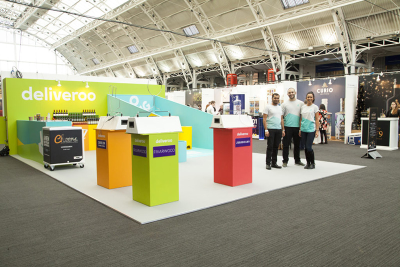 Deliveroo modular exhibition stand